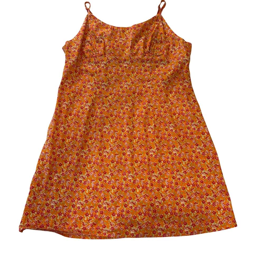 Wild fable Oarnge Floral Mini Cottagecore Summer Sun Dress XL